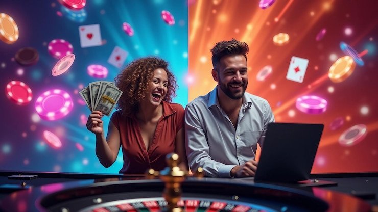 Studio Live Sic Bo di hokibet slot dengan multiple camera angles menampilkan dealer dan dadu